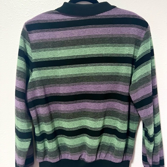 VINTAGE Alfred Dunner Green and Purple Crewneck Sweater MEDIUM - Picture 7 of 7